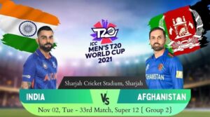 India vs Afghanistan 33rd Match Prediction