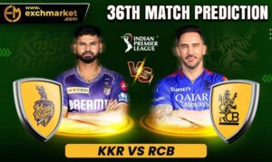 KKR vs RCB 36th IPL Match Prediction