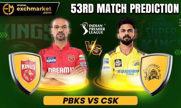 PBKS vs CSK the 53rd IPL match in 2024