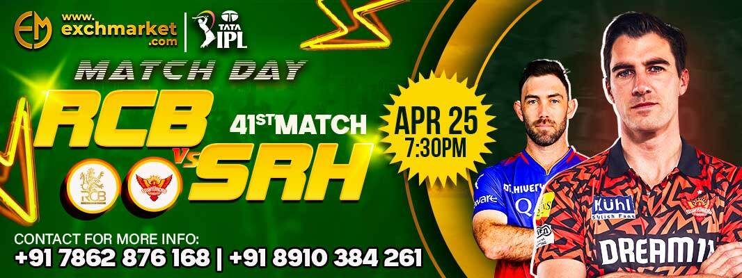 SRH vs RCB 41th IPL Match banner